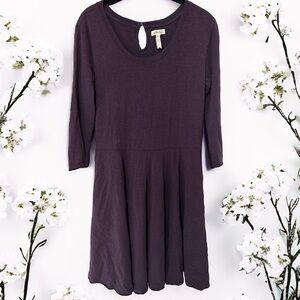 Matilda Jane Purple Queen of Hearts 3/4 Sleeve Dress Womens Size Medium